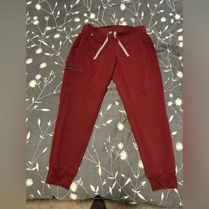Figs Burgundy Jogger Pants
